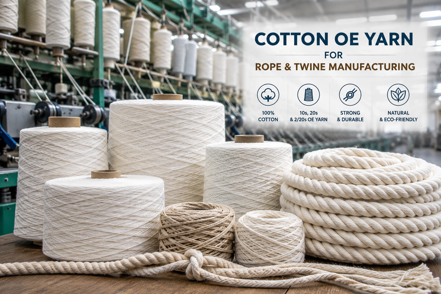 Yarn for Rope and Twine Manufacturing